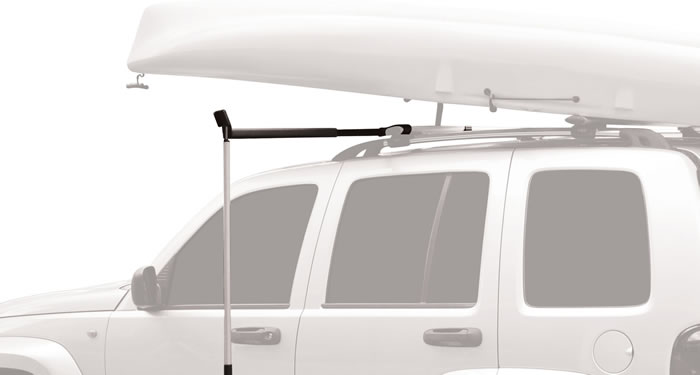 Rhino roof rack extender for loading kayaks